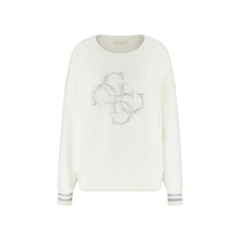 Maglia Donna realizzata in misto viscosa, con borchie decorative frontali